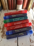 Lot recharges marqueurs tableau blanc VERTEX GIANT vintage, bleu rouge vert