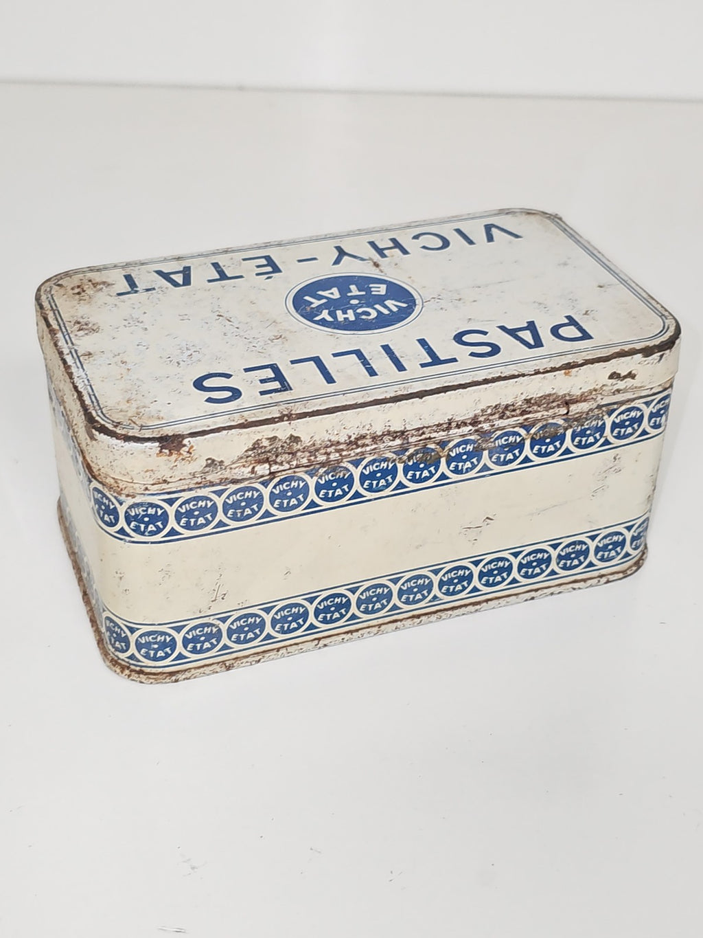 Vintage ancienne boîte publicitaire rétro pastilles Vichy collection déco France