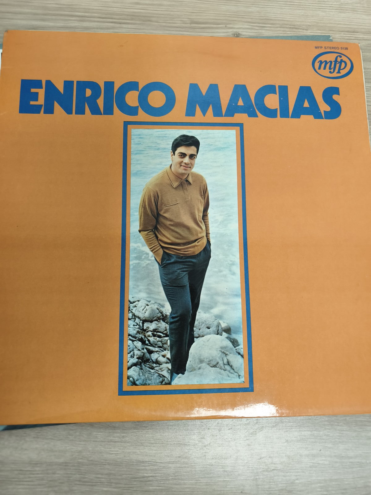 Vinyle 33T Enrico Macias MFP pochette orange chanson française