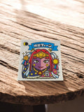 Carte autocollant Bikkuriman Meisei Queen Japon manga rétro coloré