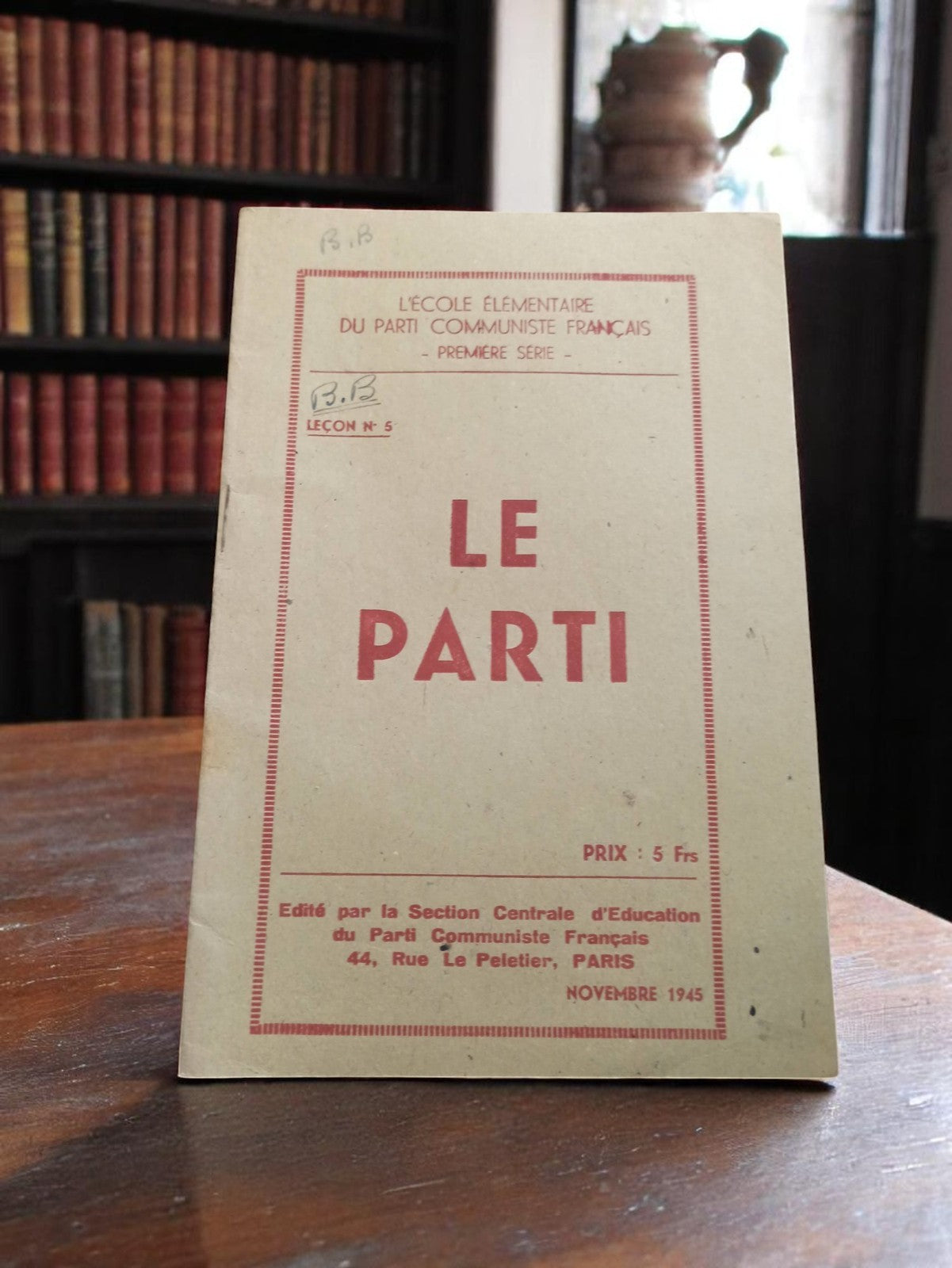Livret propagande école communiste vintage 1945 Le Parti PCF ancien