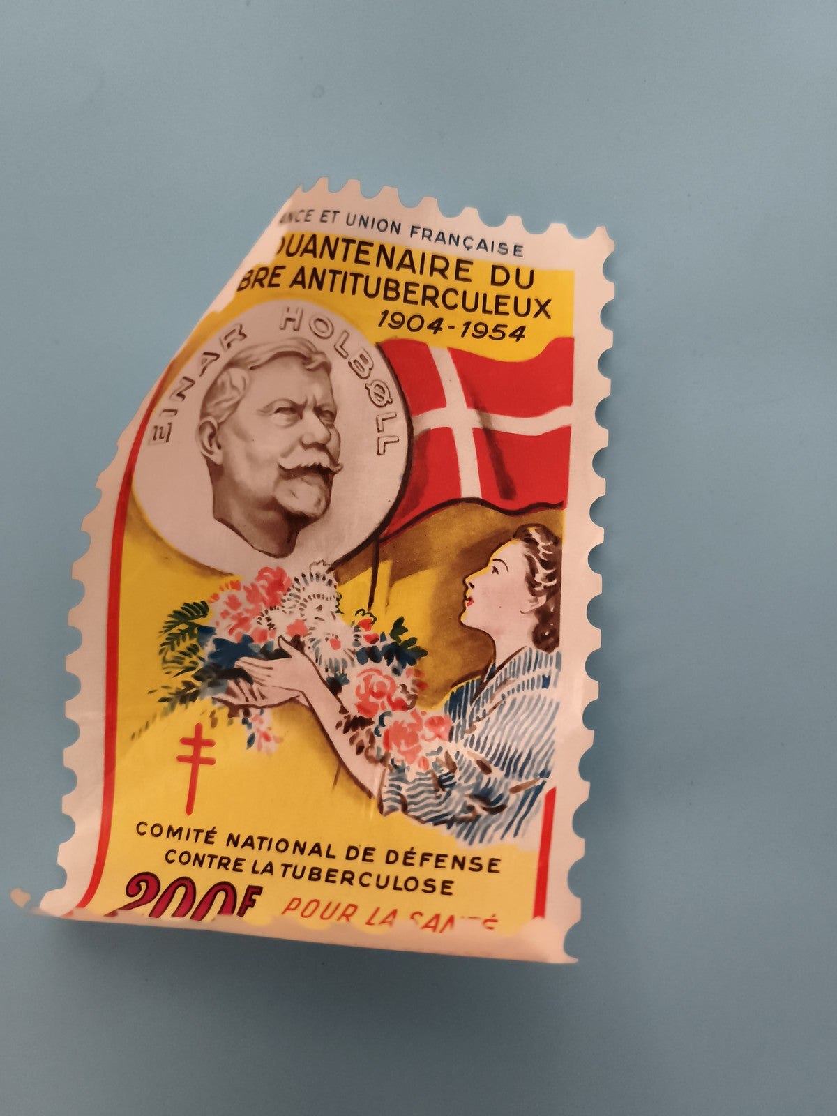 Timbre France Quarantième Anniversaire Timbre Antituberculeux 1904-1954 Einar Ho