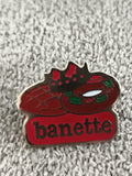 Pin's vintage Banette boulangerie rouge émaillé badge ancien (Ref 4)