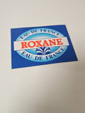 Ancien autocollant publicitaire Roxane eau minérale France rétro collection déco
