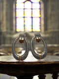 Boucles d’oreilles vintage rétro plaquées or ovales finition texturée