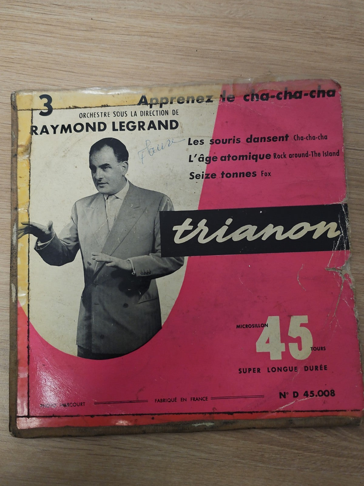 Disque vinyle 45 tours ancien rétro Trianon ? collection musique vintage