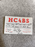 Carte QSL radio HC4BS Équateur 1968 ancienne, Bahia de Caraquez DX vintage
