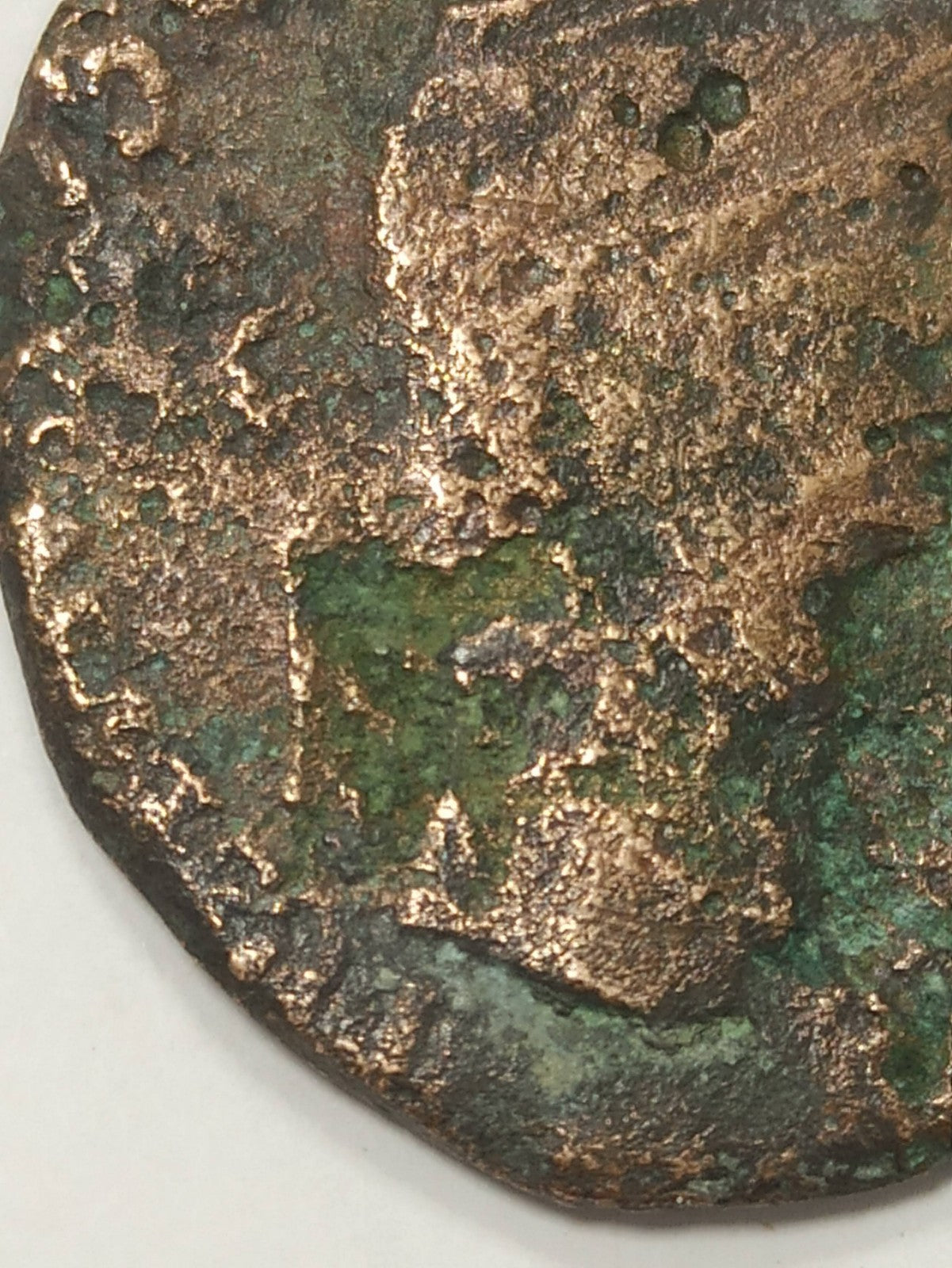 Pièce ancienne romaine en bronze cuivre vintage, monnaie de collection rétro