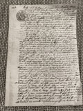 Acte notarié manuscrit ancien vente XIXe siècle cachet justice France