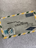 Lettre avion affranchie Brésil-France, timbres Brasil Correio, philatélie