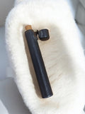 Étui à cigarette ancien militaire vintage, tube noir rétro soldat WW