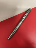 Stylo plume ancien finition métal brossé design vintage années 70