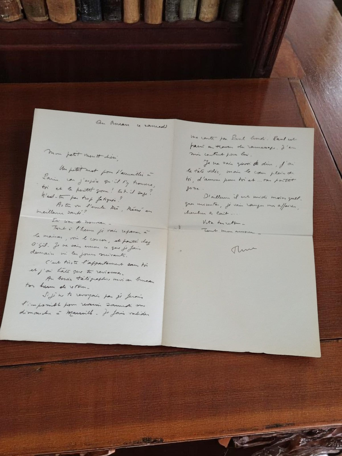 Lettre manuscrite ancienne 1939-1945 époque guerre, papier vintage original