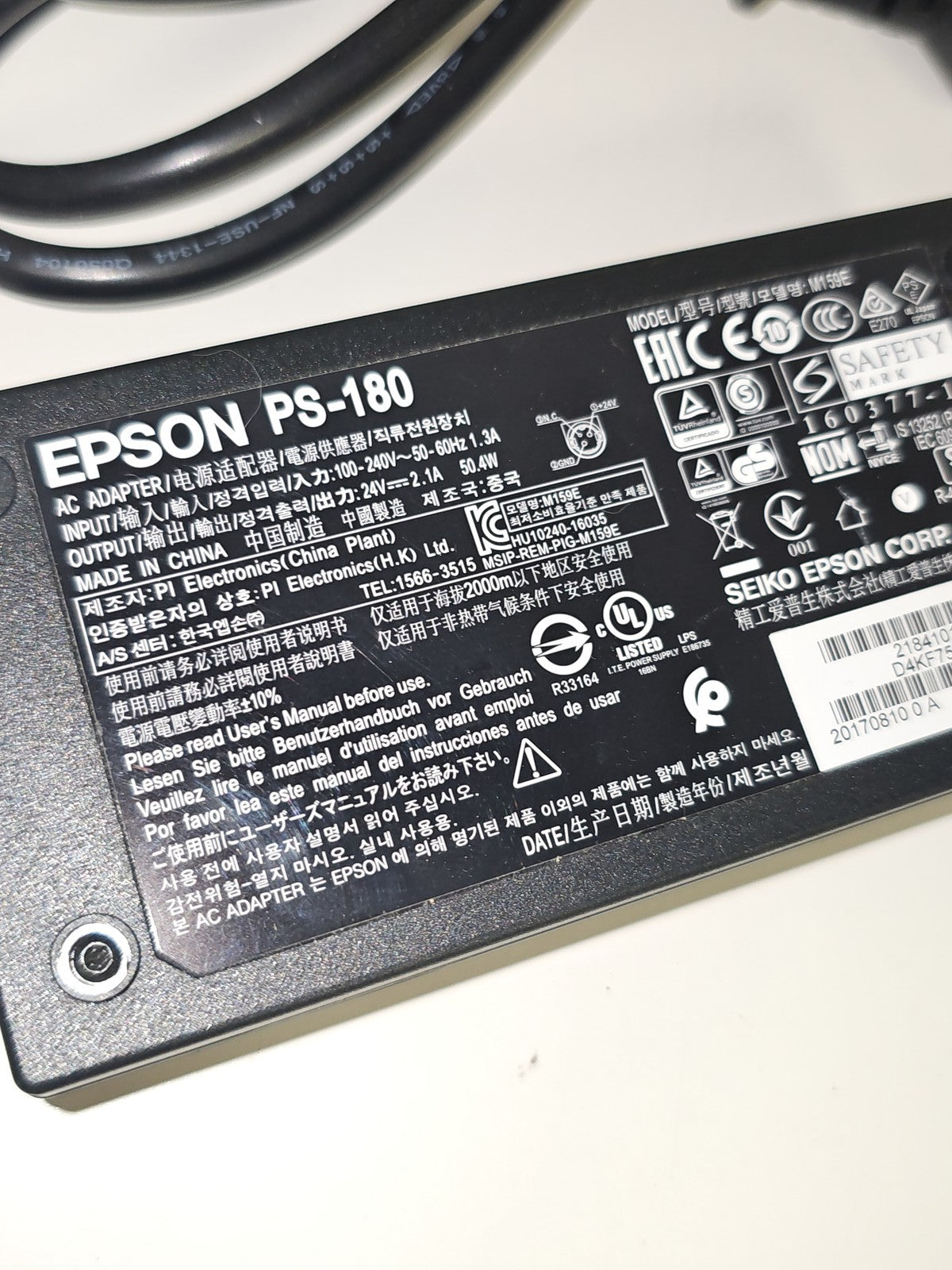 Alimentation officielle Epson PS-180 d?occasion, bloc secteur authentique imprim