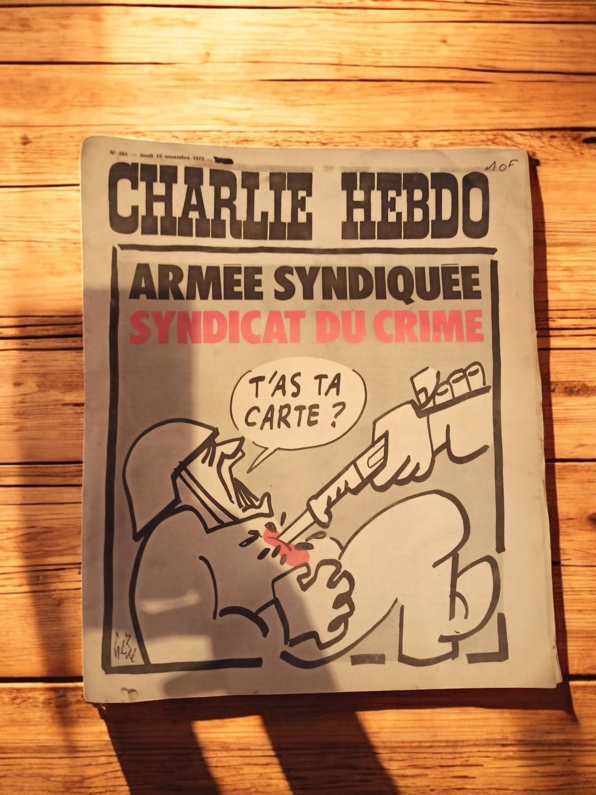 Magazine Charlie Hebdo vintage 1975 couverture Wolinski satire presse ancienne