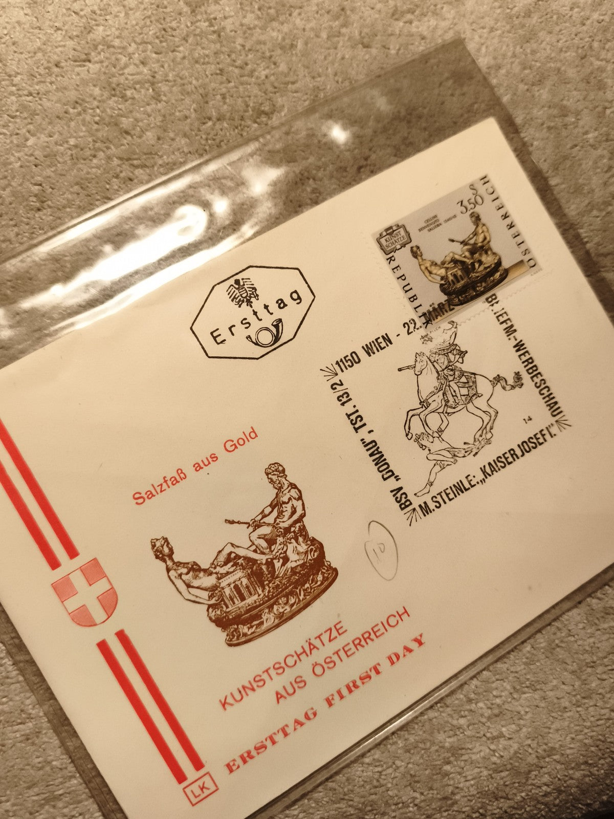 Lettre Premier Jour Autriche Salzfaß aus Gold Kunstschätze FDC Ersttag Philatéli