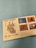 Ancienne enveloppe FDC Vietnam 1966 Musique Traditionnelle timbres collection