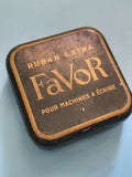 Petite boîte métal publicitaire ancienne Favor vintage collection rétro déco