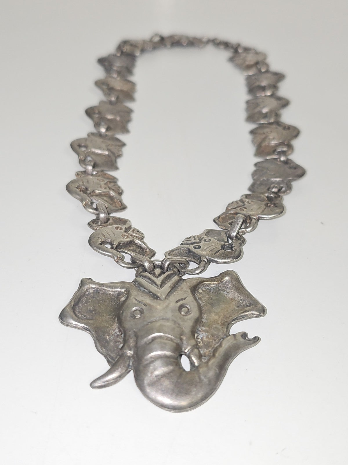 Vintage gros collier fantaisie ancien, bijou ethnique rétro pour collectionneur