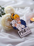 Pin's émaillé PFA Assurances vintage rétro pub, badge publicitaire enfant nounou