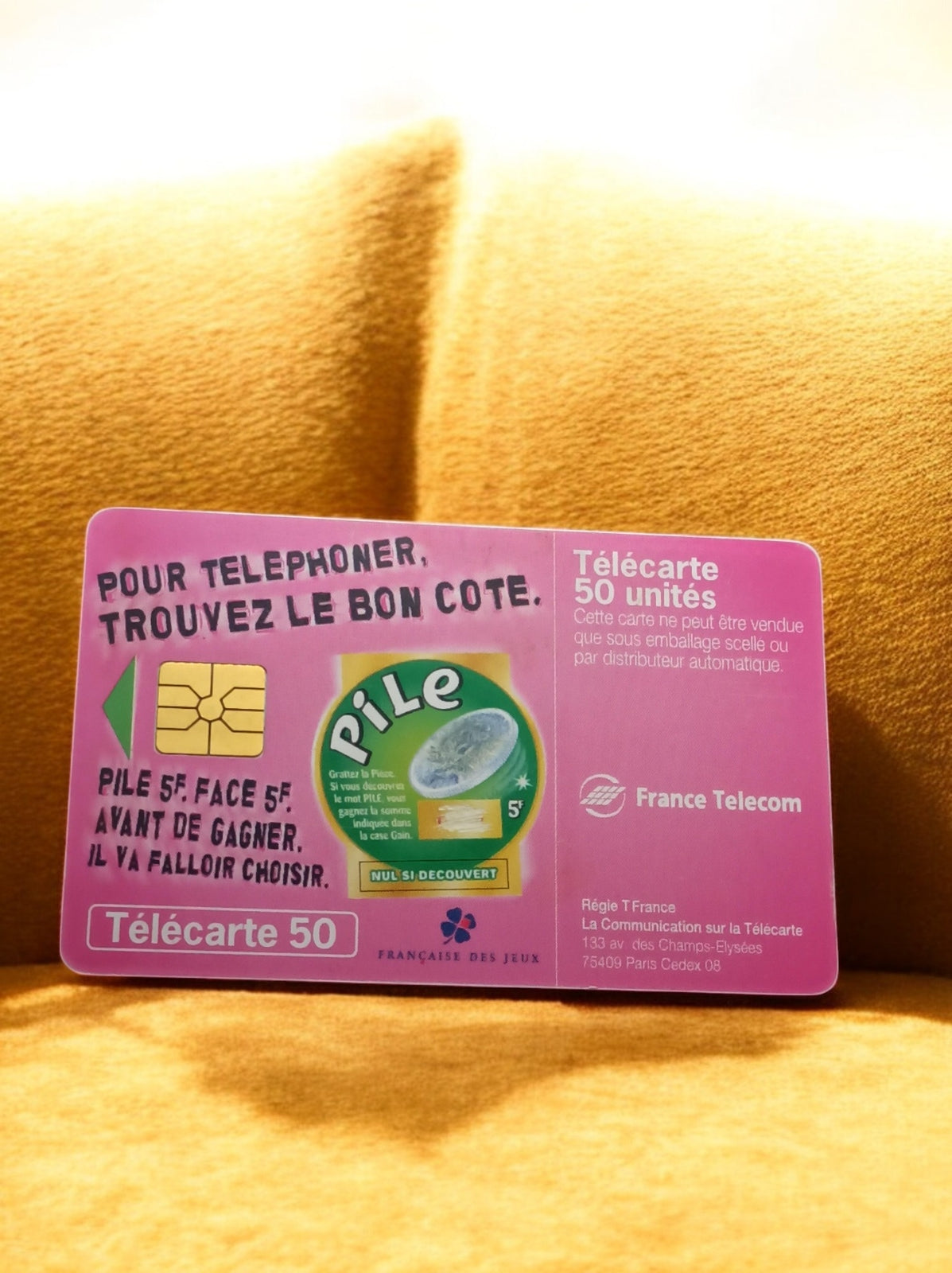 Carte téléphonique vintage Télécarte - Collection rétro communication