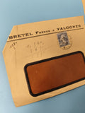 Ancienne enveloppe oblitérée début XXe Bretel Frères Valognes philatélie