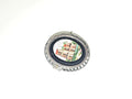 Broche ancienne micro mosaïque argent XIXe siècle vintage rare bijou rétro colle