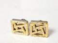 Paire de boutons de manchette vintage anciens plaqué or rétro pour collectionneu
