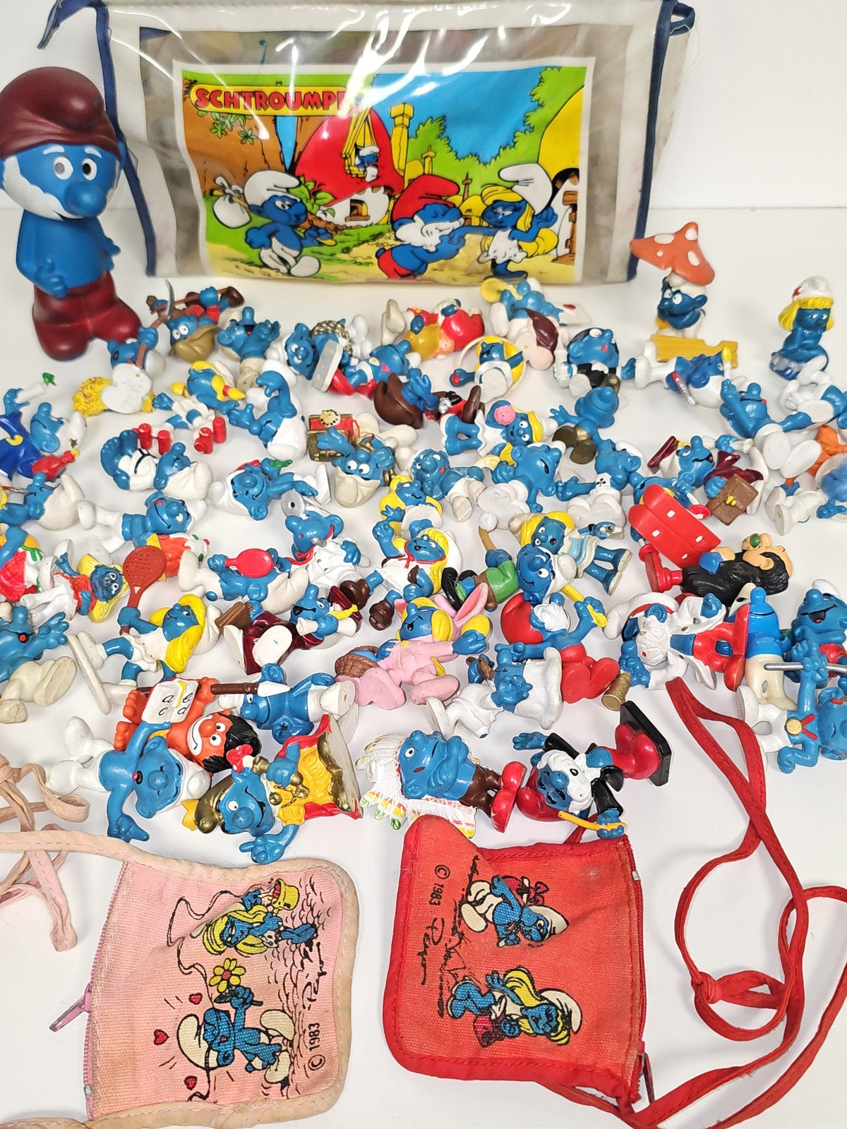 Gros lot figurines Schtroumpfs vintage anciennes, collection rétro rare occasion