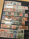 Lot de timbres d?Argentine multicolores oblitérés (support non inclus)