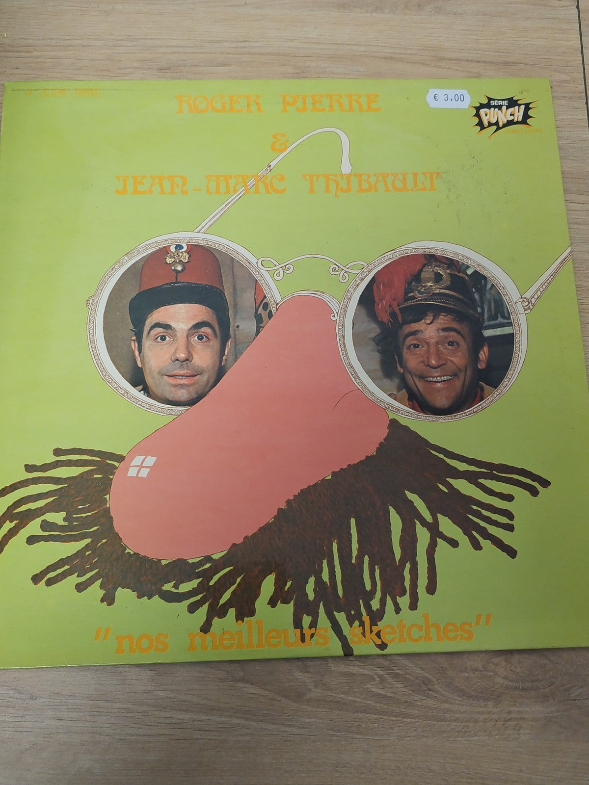 Vintage disque vinyle 33 tours Roger Pierre ancien collection rétro musique fran