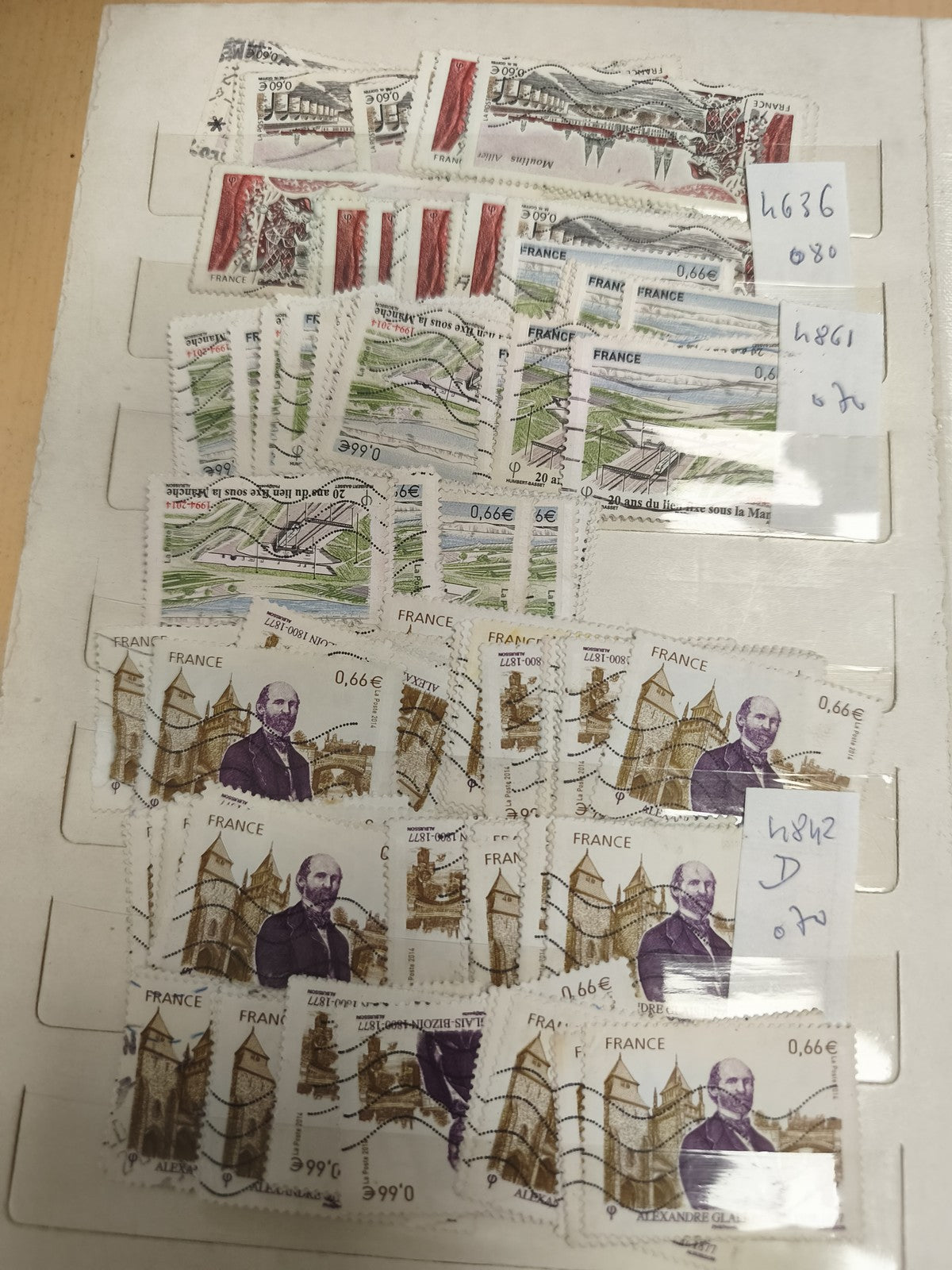 Lot timbres oblitérés France Alexandre Gustave Eiffel architecture