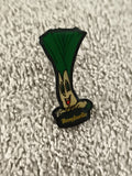 Pin's publicitaire vintage Bonduelle mascotte poireau émaillé années 90 (Ref 1)
