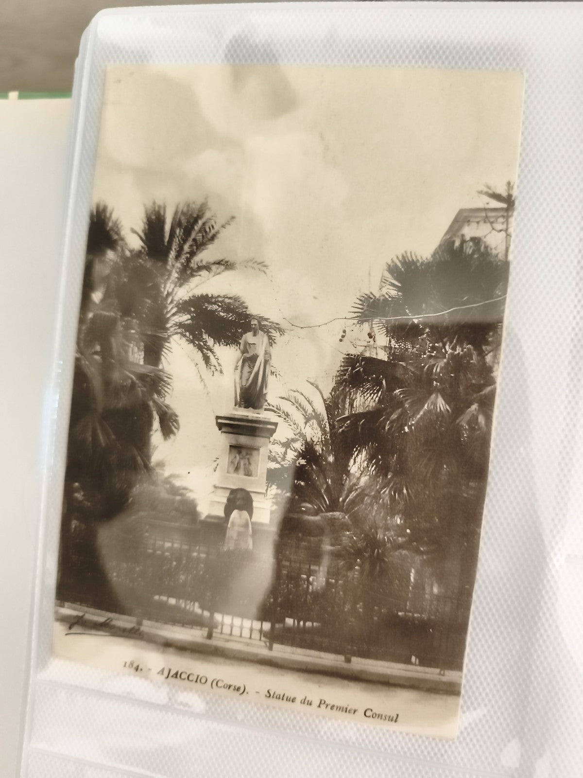Carte postale ancienne Ajaccio statue Premier Consul Corse CPA vintage