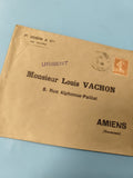 Ancienne enveloppe timbrée oblitérée URGENT Le Havre Amiens philatélie collectio