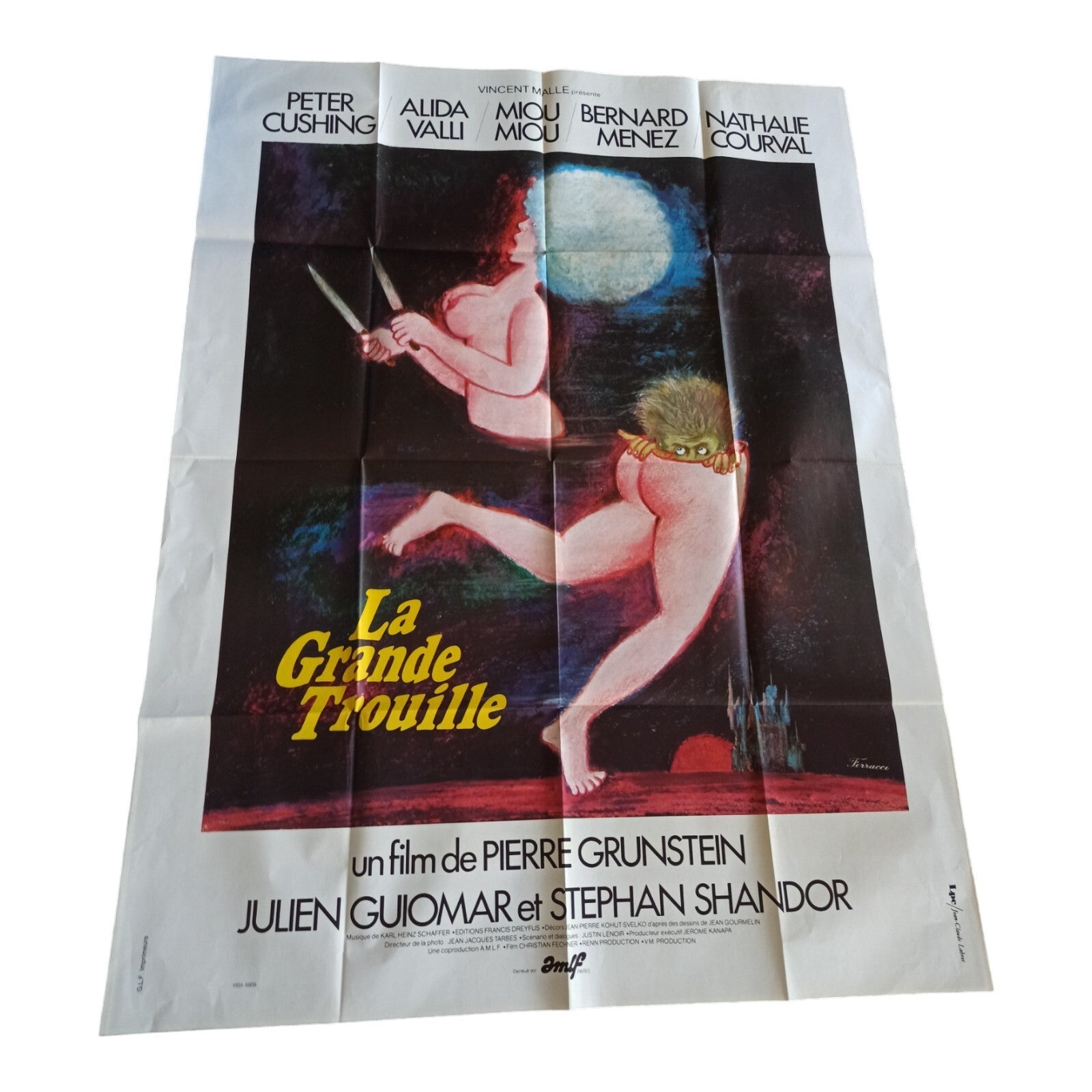 Affiche cinéma La Grande Trouille 1973 film horreur 120x160cm Peter Cushing