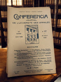 Revue ancienne Conférencia 1920 Université des Annales journal vintage rétro Par