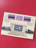 Carte postale philatélie Suisse Helvetia, trains, Traforo del Gottardo, oblitéré