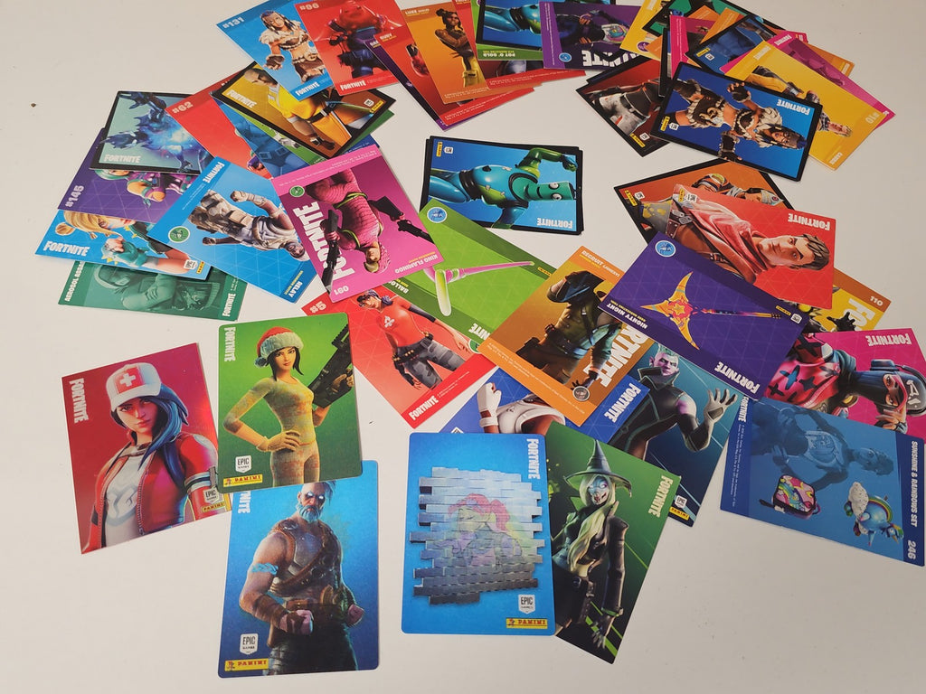 Lot de cartes Fortnite originales, trading cards, jeu vidéo, occasion