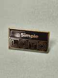 Vintage pin's Loto simple noir doré collection jeu ancien rétro rare