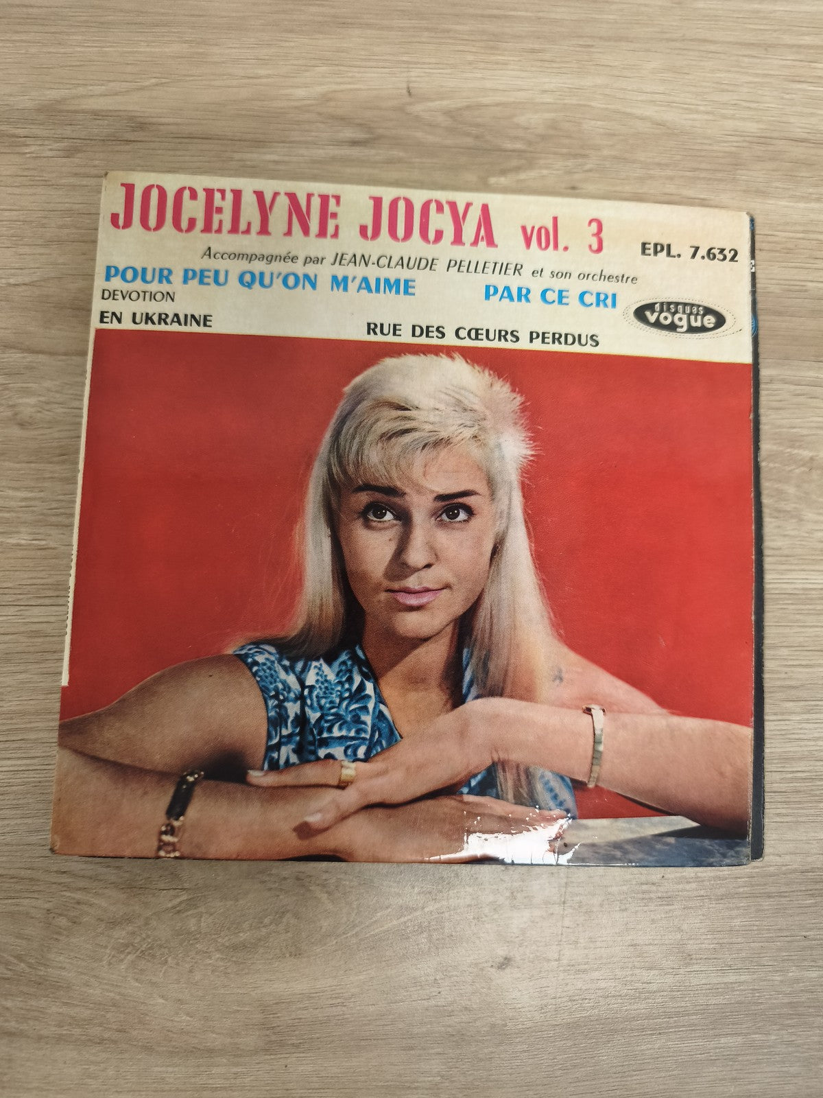 Vinyle 45 tours Jocelyne Jocya Vol. 3 Disques Vogue EPL 7.632 pochette couleur