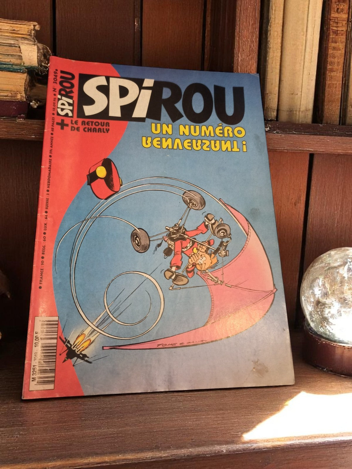 Magazine Spirou vintage n°3049 ancien rétro Le Retour de Charly BD 1996