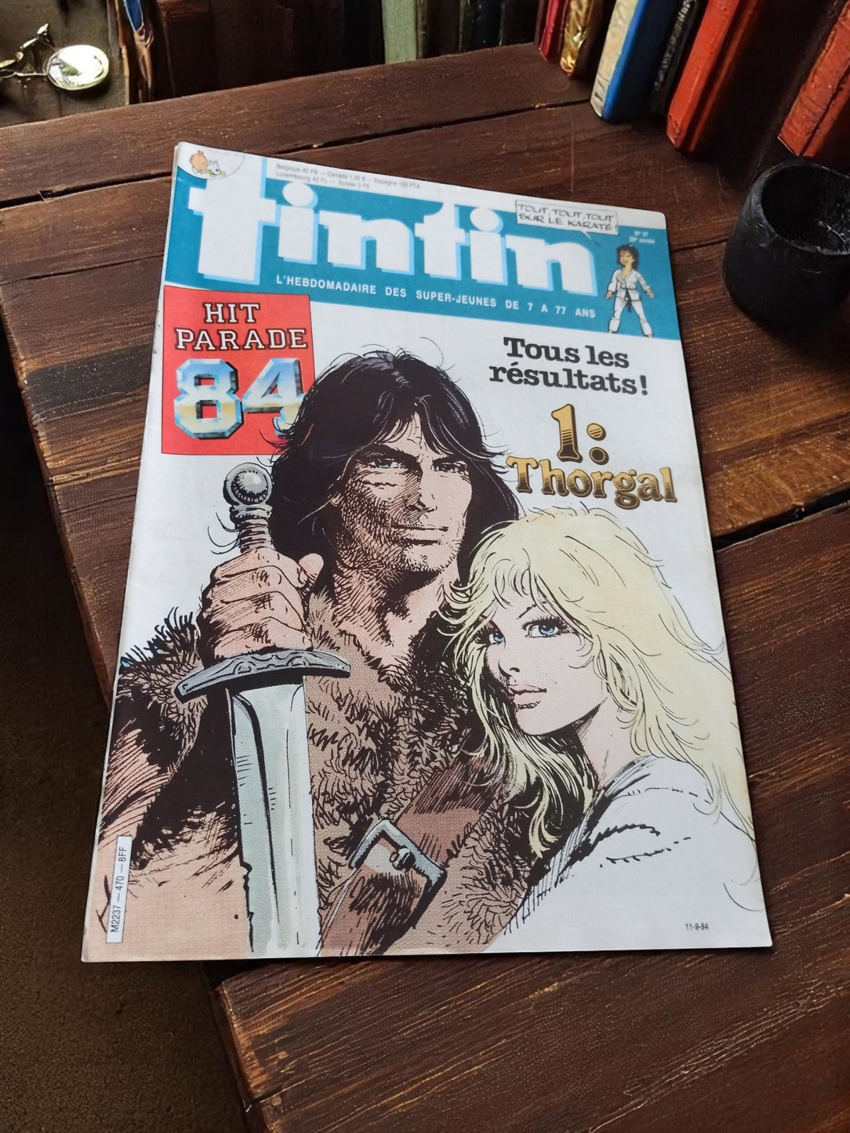 Magazine Tintin vintage années 80 Thorgal couverture rare collector