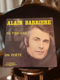 Vintage vinyle 45 tours ancien Alain Barrière disque collection rétro chanson fr