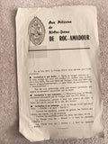 Document religieux Notre-Dame de Rocamadour prière pèlerinage papier illustré