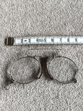 Lunettes pince-nez anciennes, monture métal argenté, vintage début XXe