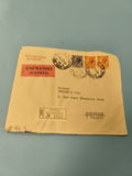 Ancienne enveloppe Espresso oblitérée, timbres Italie, recommandé, philatélie
