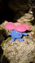 Figurine Pokémon Raflesia 2005/2006, bleu rose, PVC vintage, rare