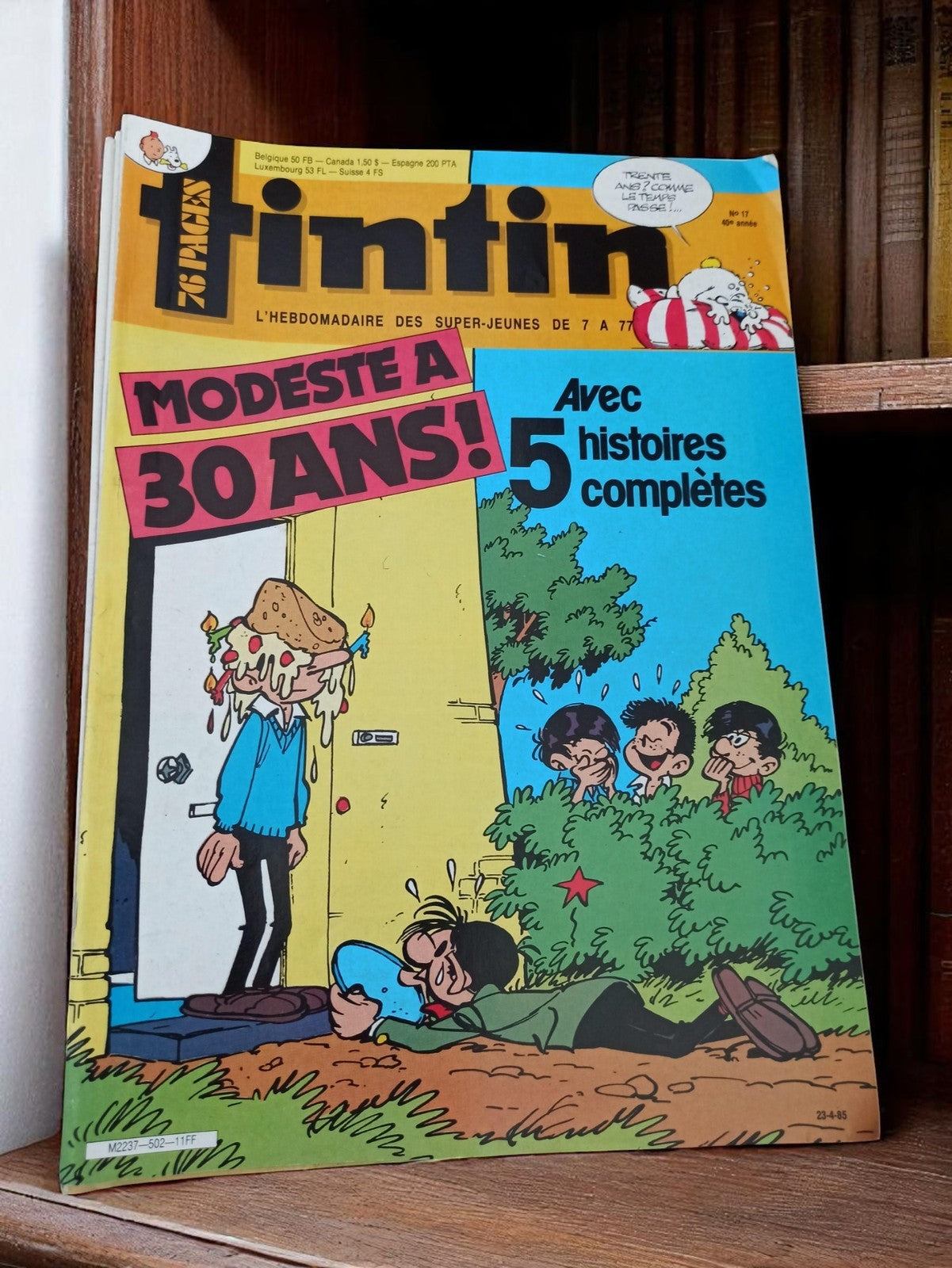 Magazine Tintin vintage N°17 années 80 Modeste a 30 ans édition collector