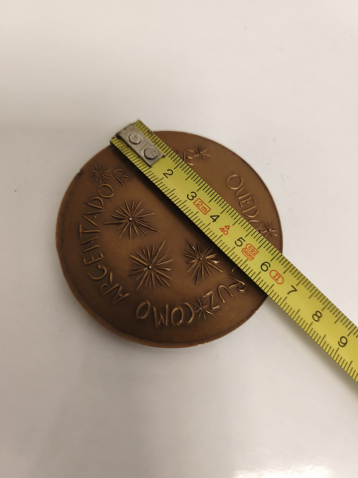 Médaille bronze Banque Française Italienne Amérique Sud 50 ans décor étoiles